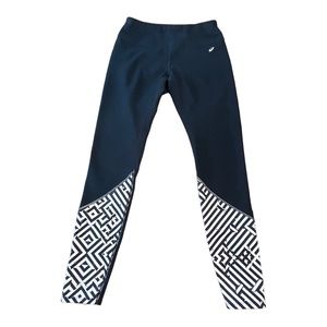 ASICS Black Leggings with Decorative Ankle Women’s Size M